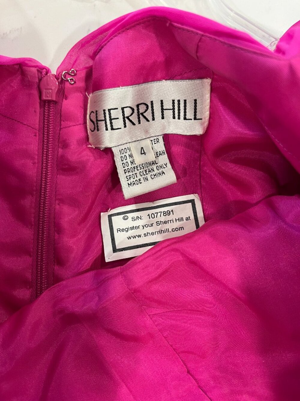 Sherri Hill Fucsia Cocktail Dress Size 4 - Picture 5 of 7